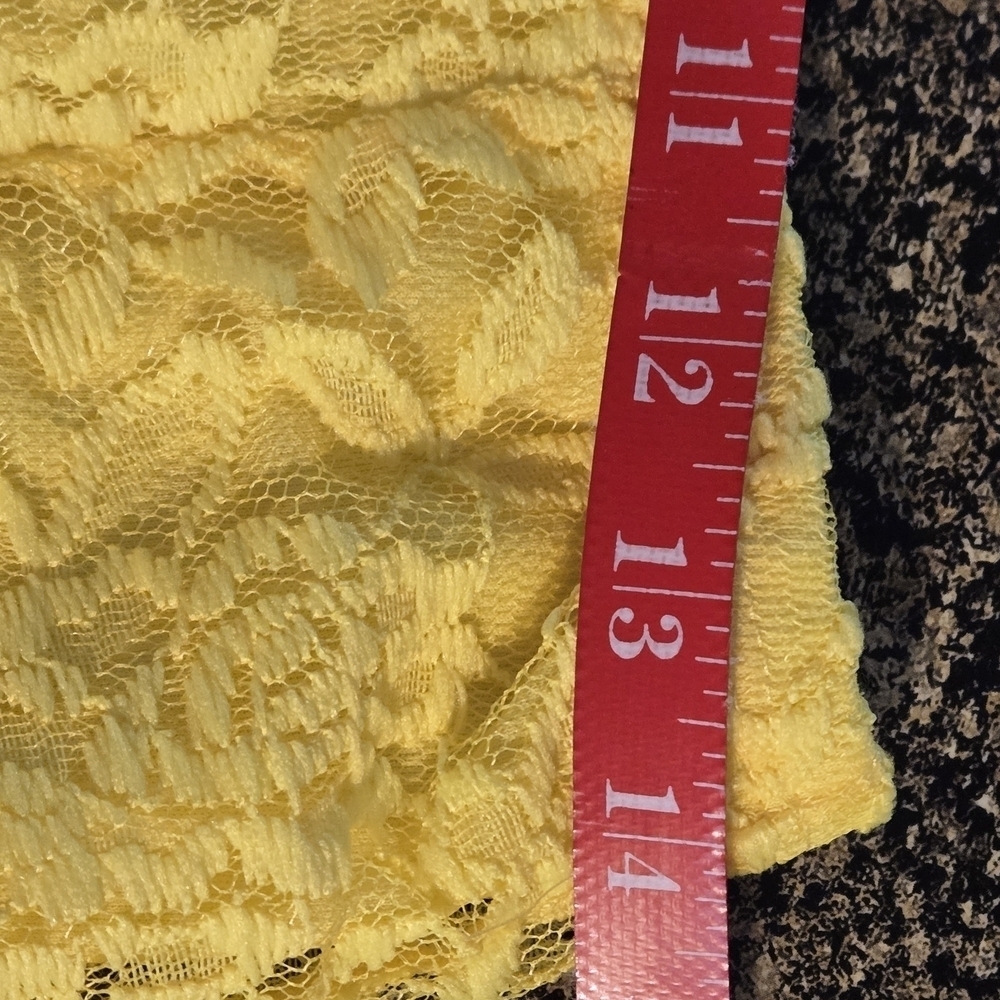 NWT Ashley Blue Woman’s L Trumpet Skirt Yellow Floral Lace Lined USA Made - Picture 8 of 12